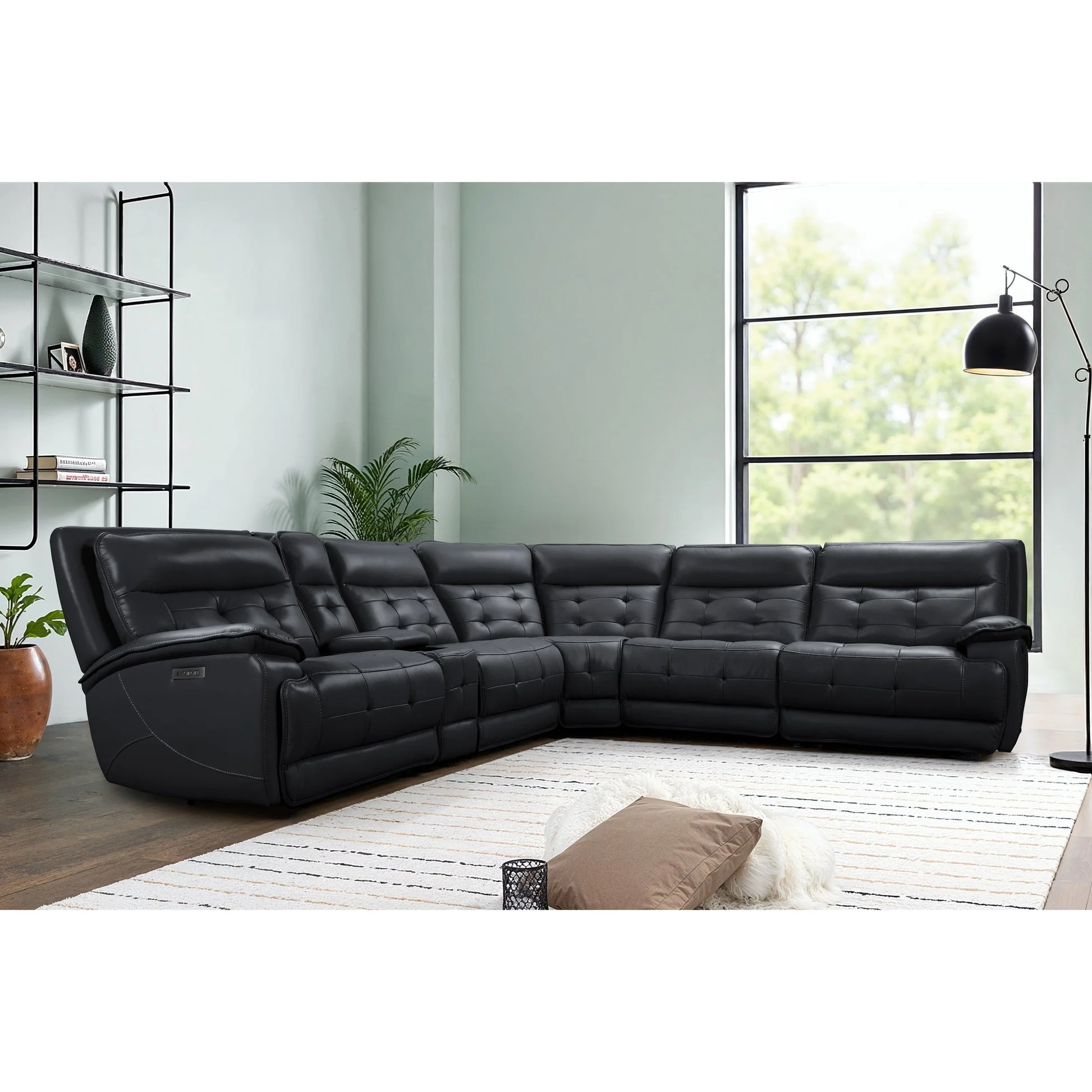 Starlight Black Power/Adj Headrest Reclining Sectional - Image 2