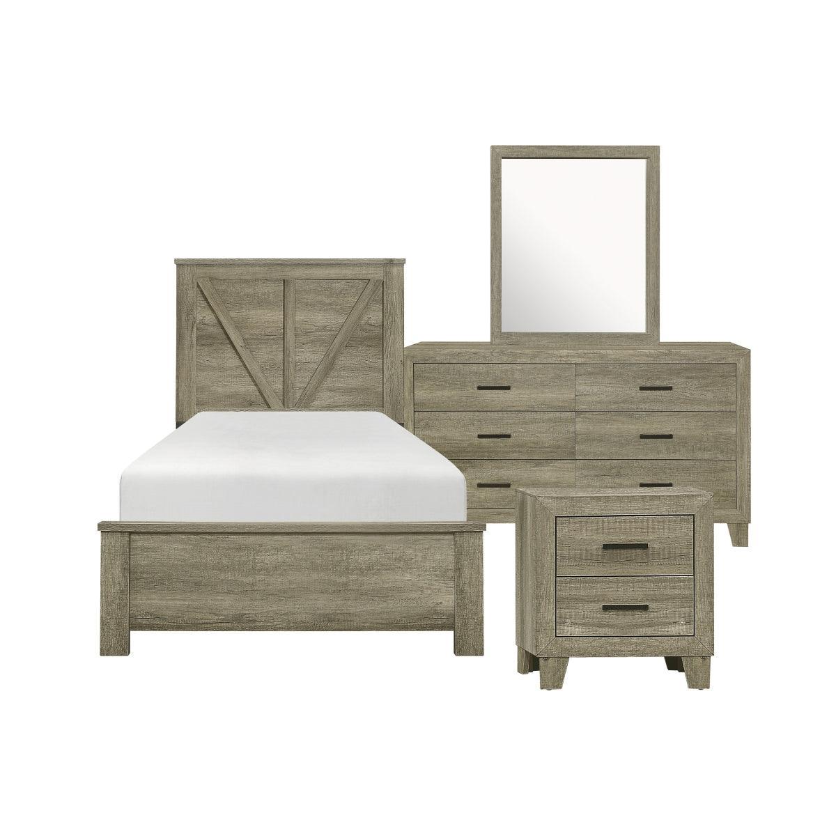 Gray Panel Twin Bed - Image 3