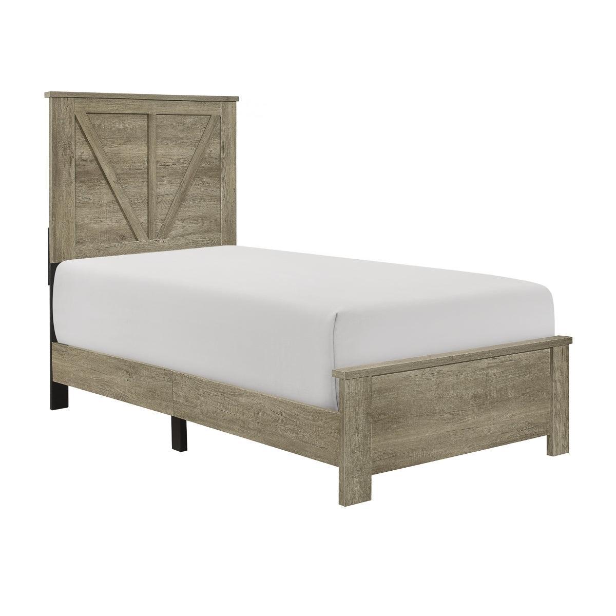Gray Panel Twin Bed - Image 2
