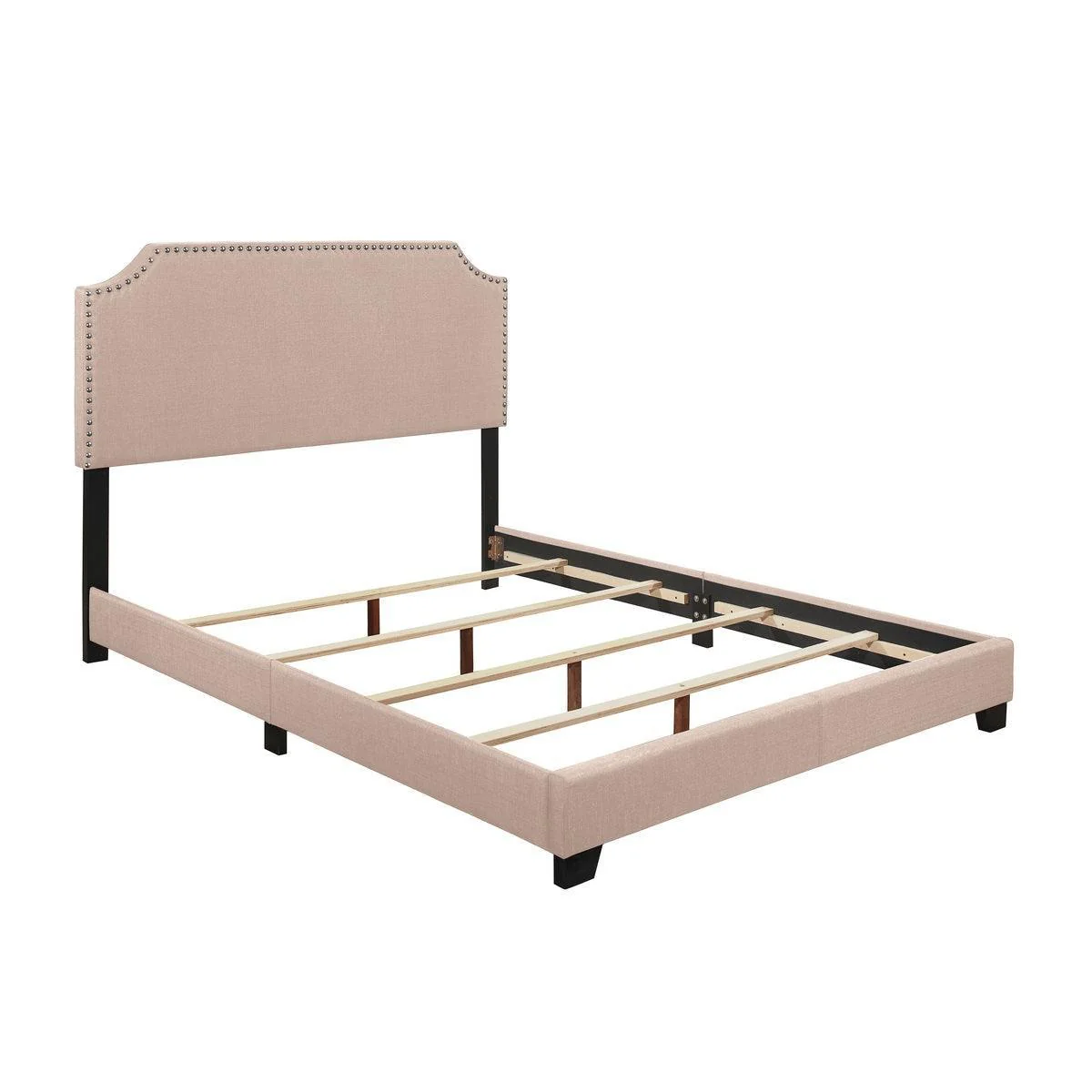 Miranda Beige Fabric Queen Bed - Image 3