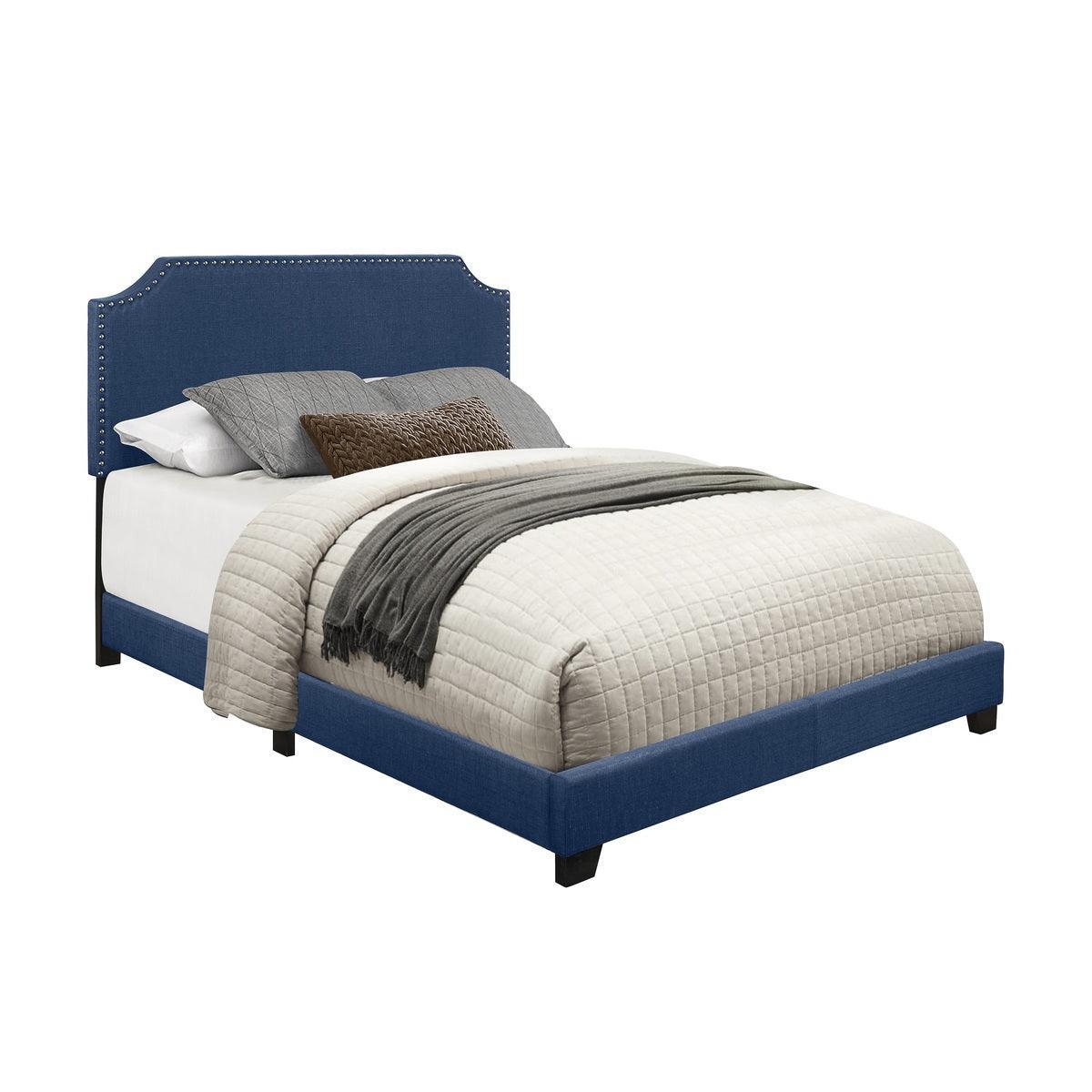 Miranda Blue Fabric Queen Bed - Image 2