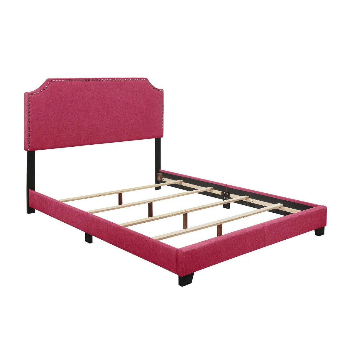 Miranda Pink Fabric Full Bed - Image 3