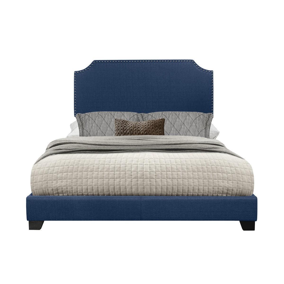 Miranda Blue Fabric King Bed - Image 1