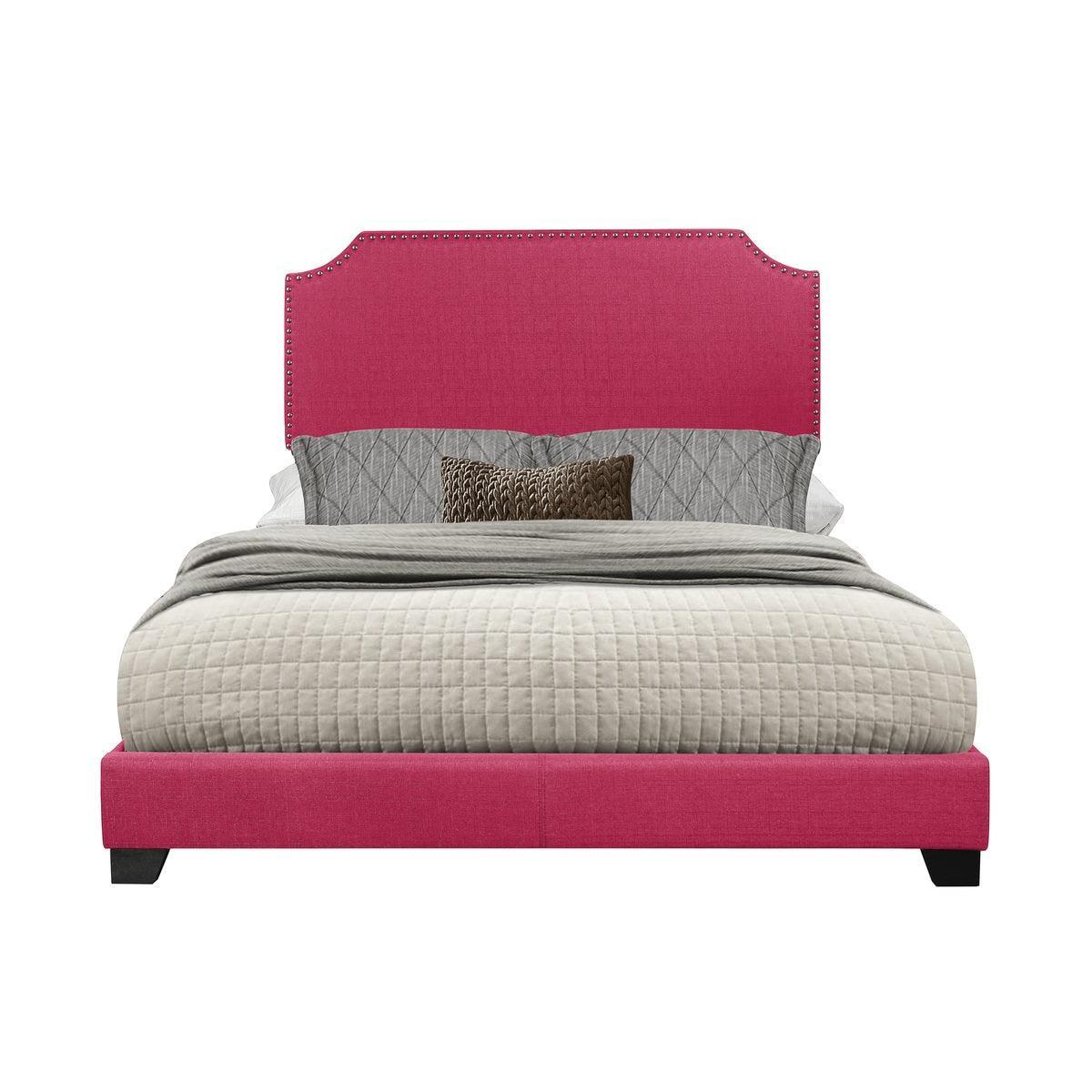 Miranda Pink Fabric King Bed - Image 1