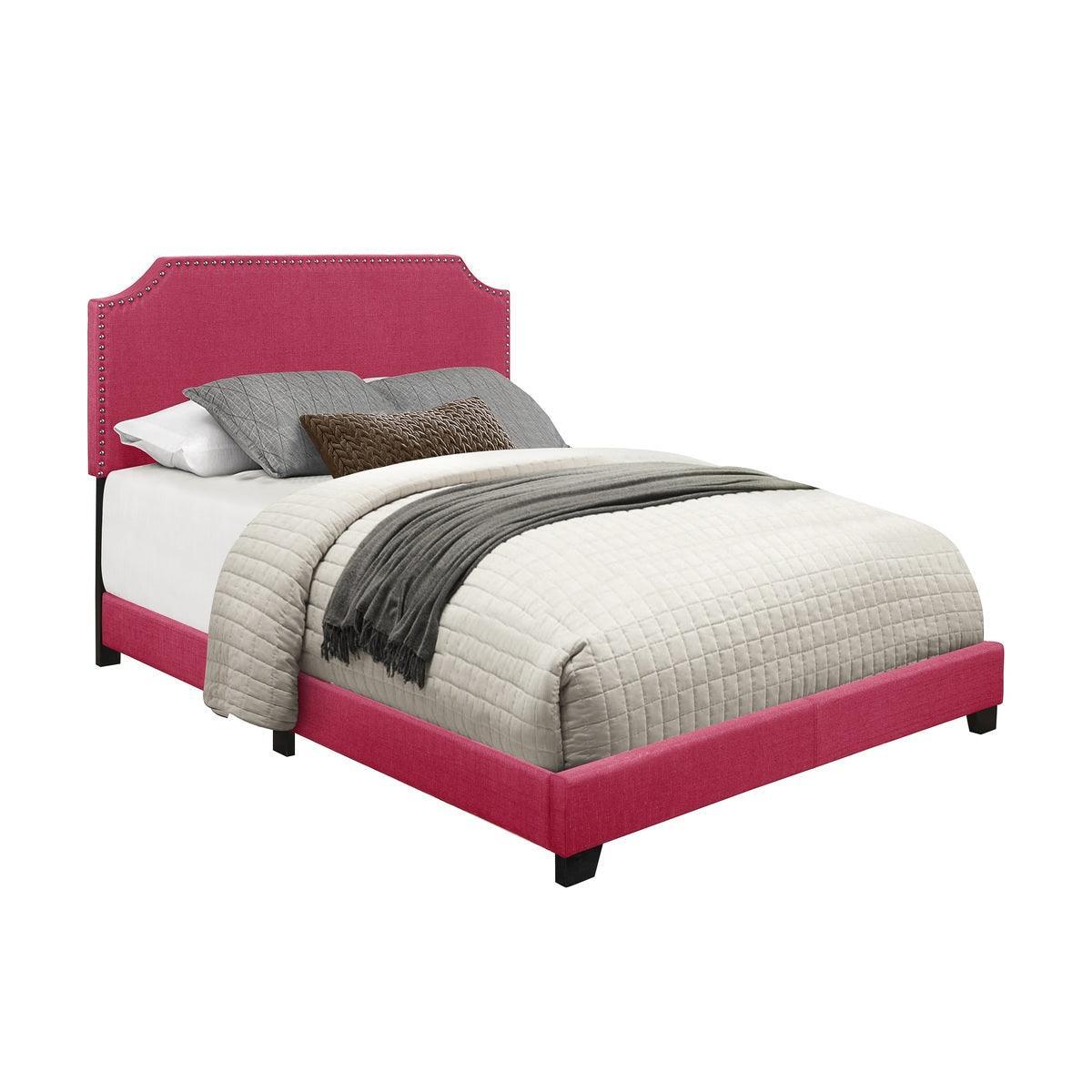 Miranda Pink Fabric Queen Bed - Image 2