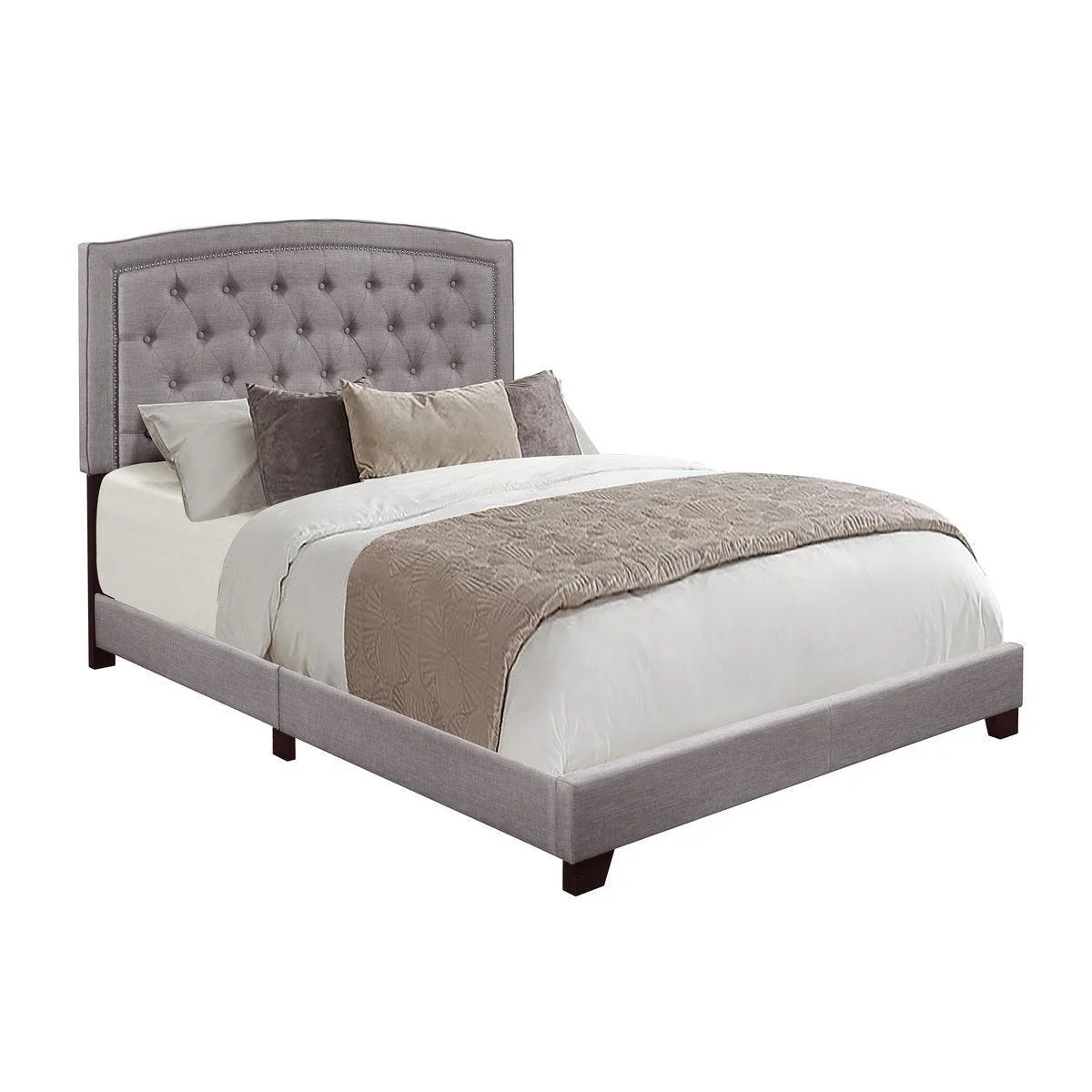 Linda Gray Fabric Tufted Full Bed - Image 2