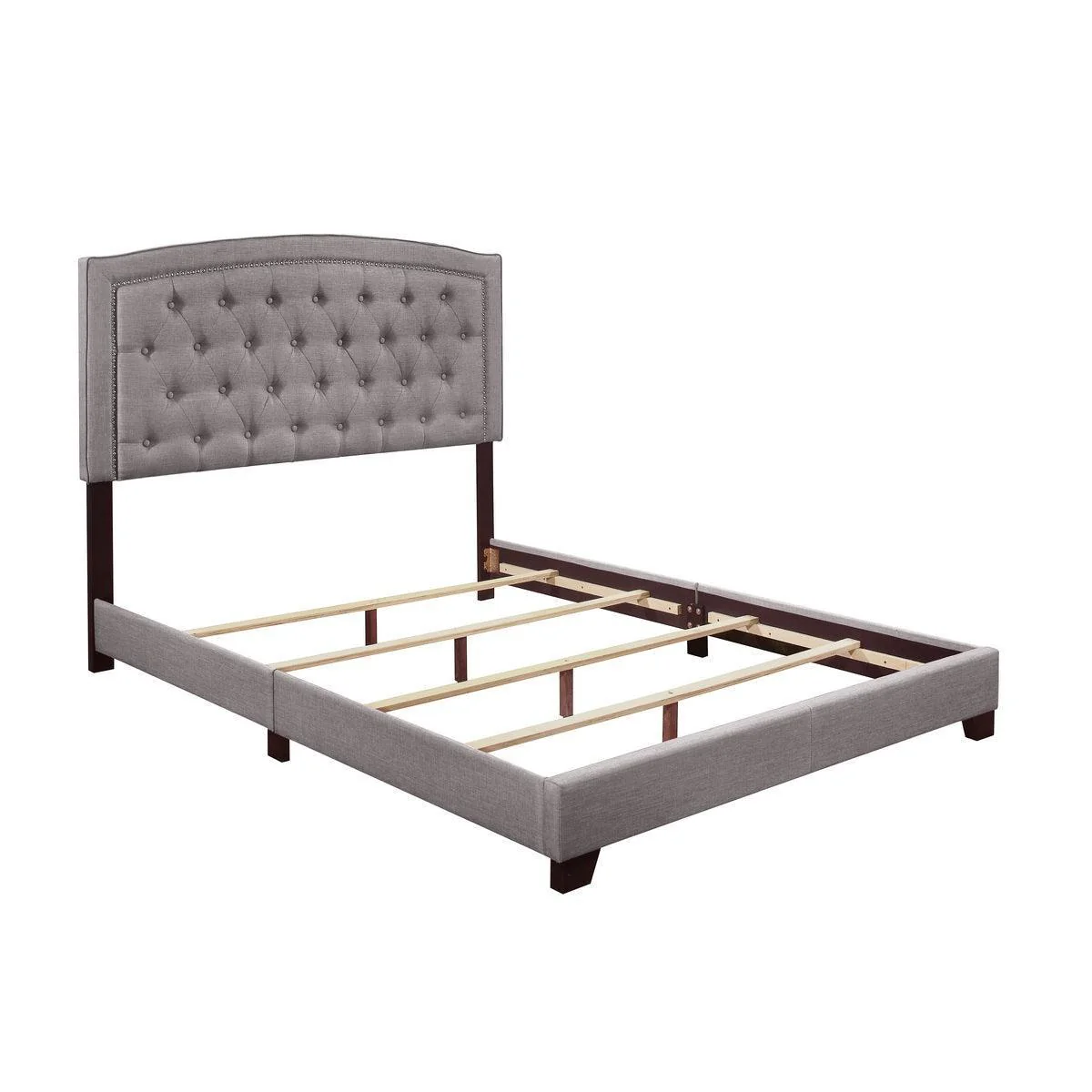 Linda Gray Fabric Tufted Full Bed - Image 3