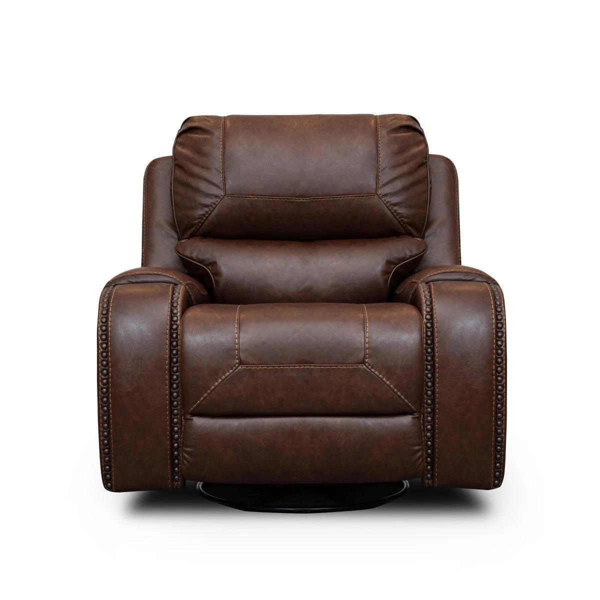 Gurro Brown Swivel Reclining Chair - Image 1