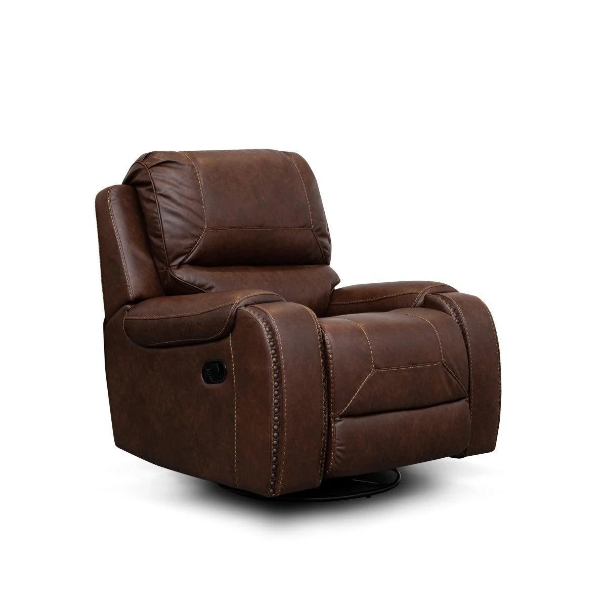 Gurro Brown Swivel Reclining Chair - Image 2