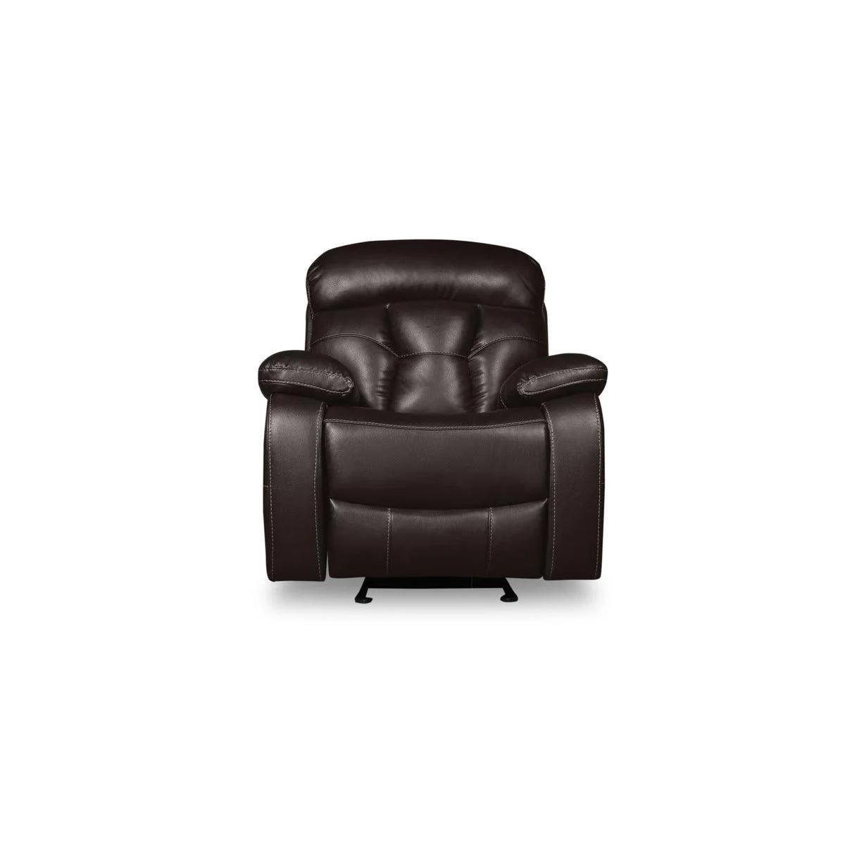 Black Faux Leather Glider Reclining Chair - Image 1