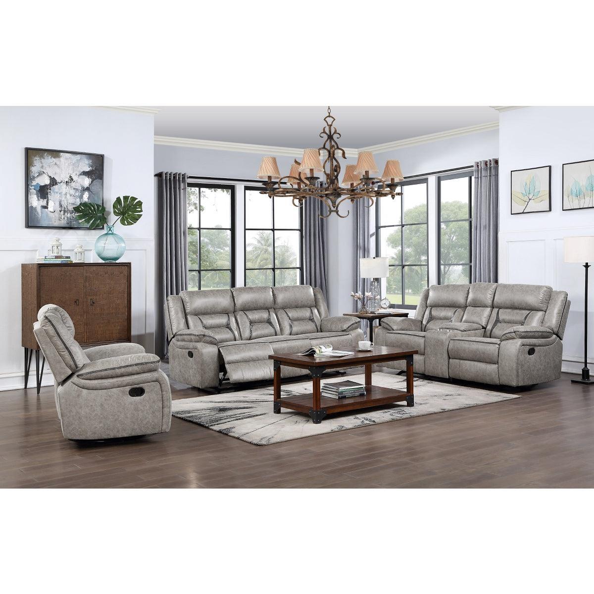 Beige Motion Sofa Loveseat