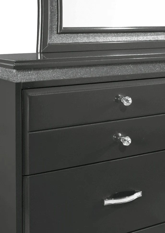 Frampton Dresser Gray Dark 8 Drawers - Image 2