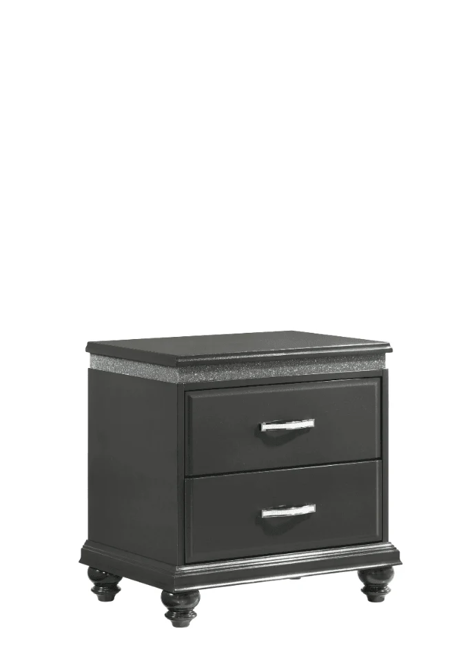 Frampton Nightstand Gray 2 Drawers - Image 1