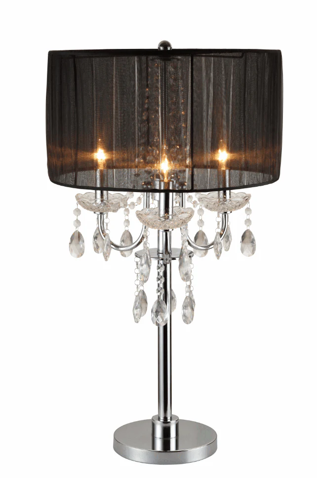 Chandelier Black Glass Table Touch Lamp