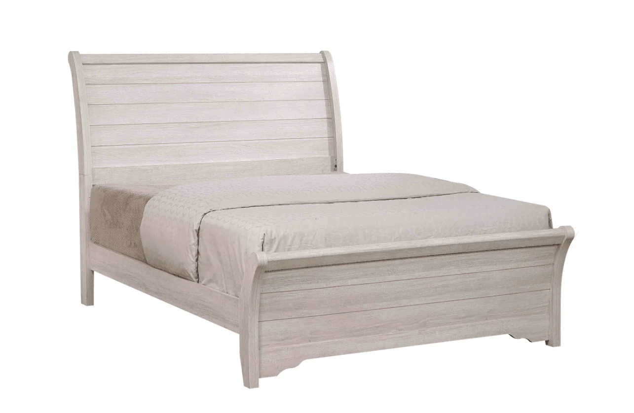 Coralee Chalk Gray Sleigh Bedroom Set - Image 2