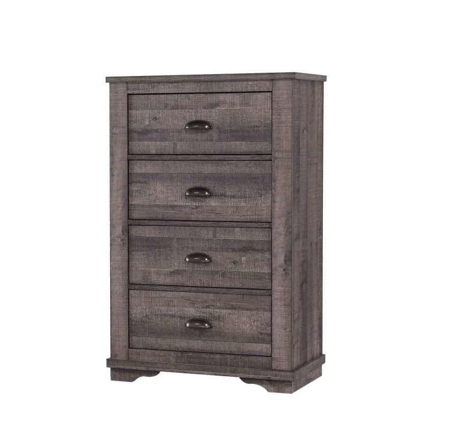 Coralee Chest Gray 4 Drawers - Image 1