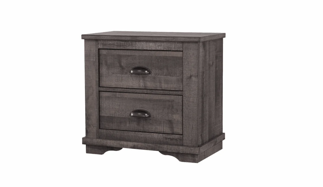 Coralee Nightstand Gray 2 Drawers - Image 1