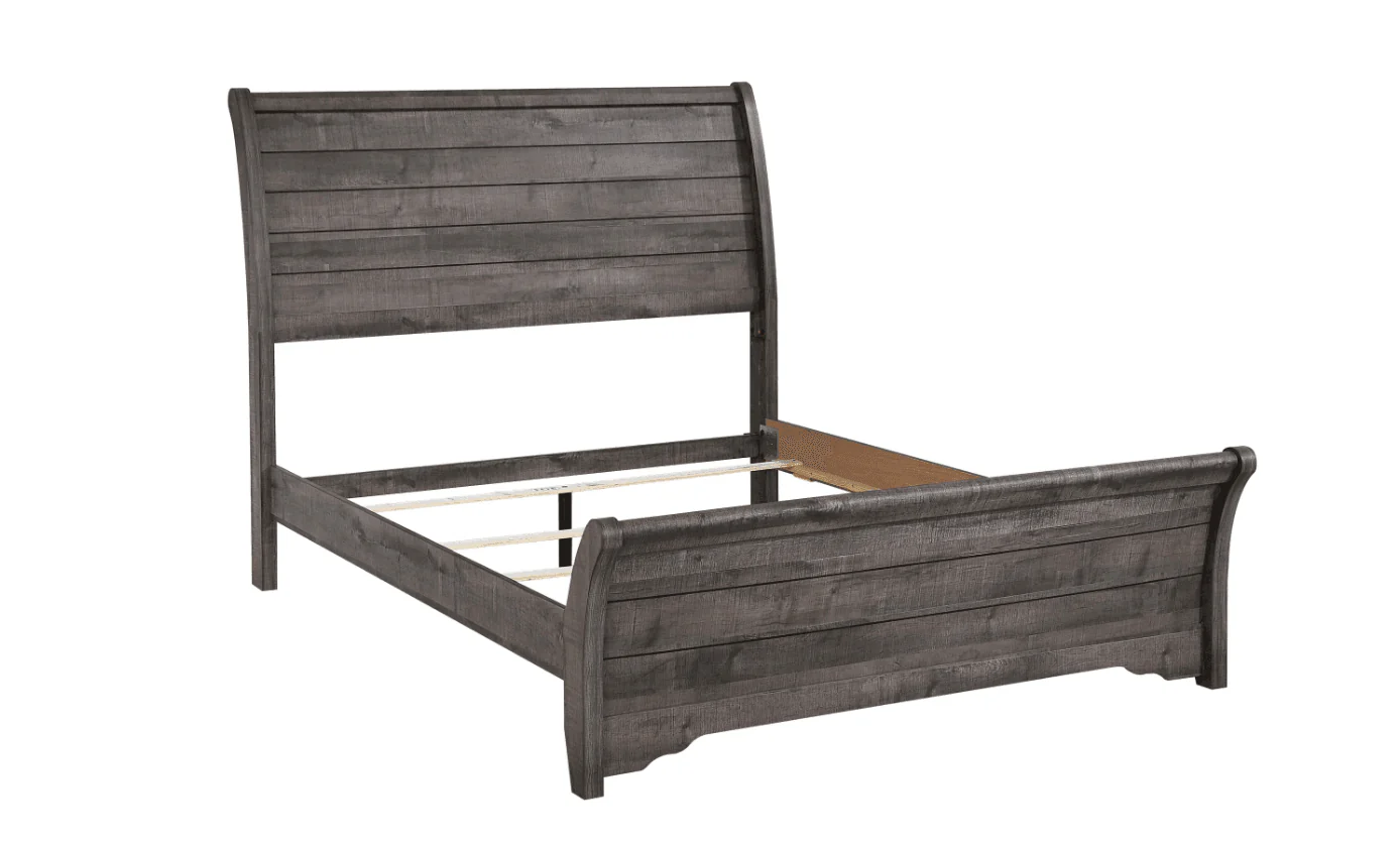 Coralee Gray Sleigh Queen Bed - Image 3