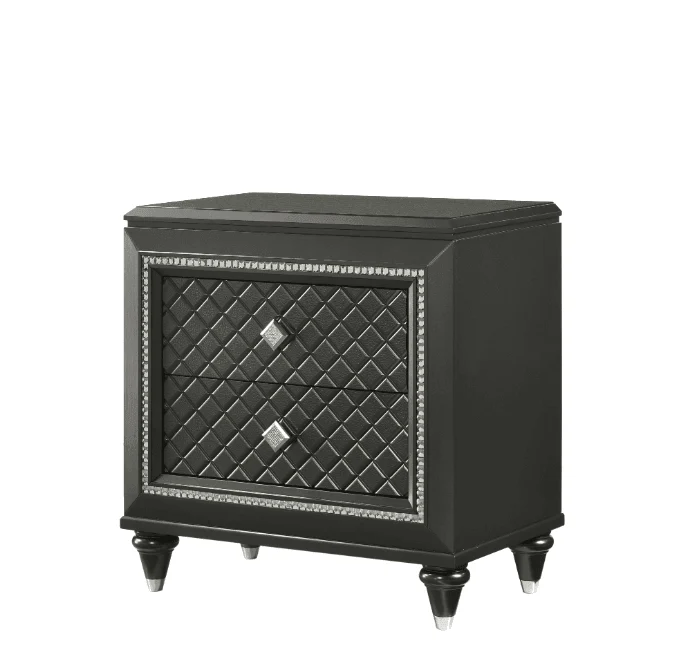 Giovani NightStand Gray 2 Drawers - Image 1