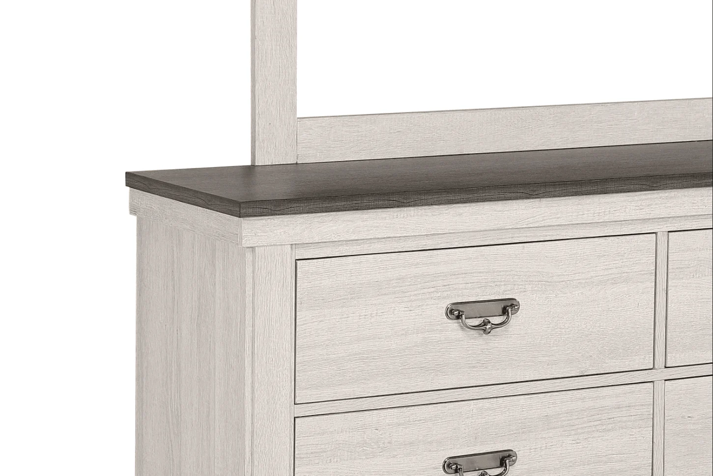 Leighton Dresser Cream Brown 6 Drawers - Image 2