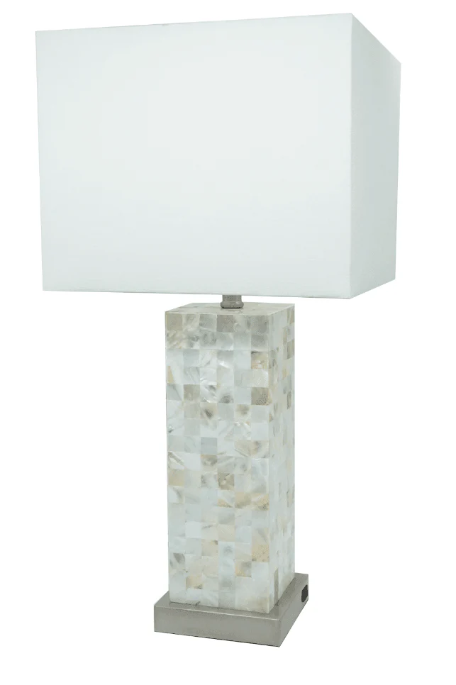 Pearl White Table Lamp - Image 1