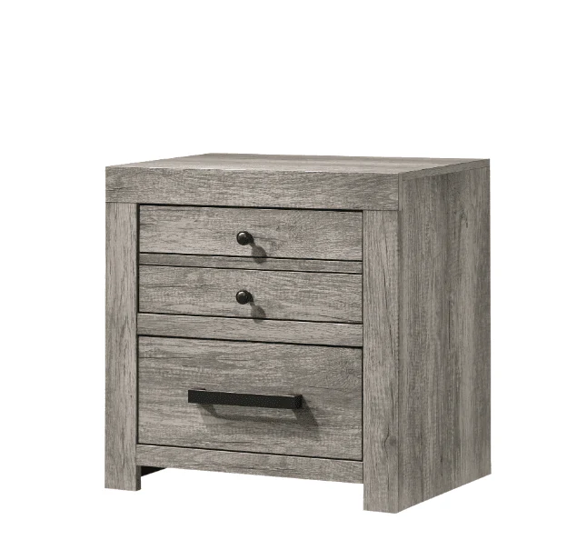 Tundra Nightstand Gray 2 Drawers - Image 1