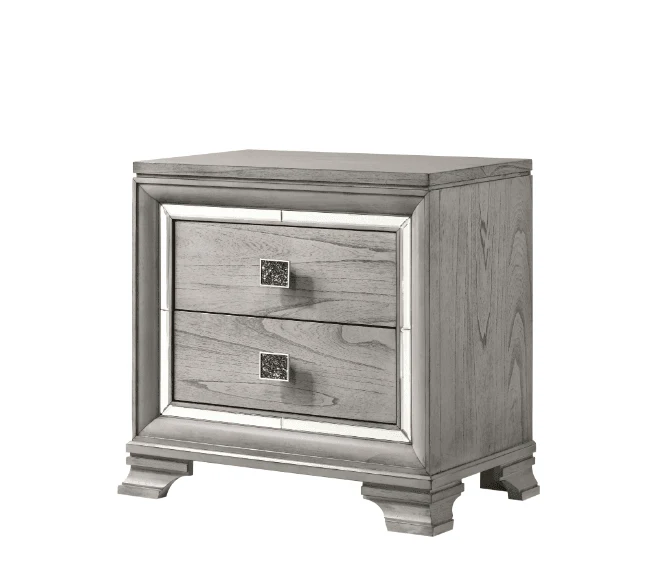 Vail NightStand Gray 2 Drawers - Image 1