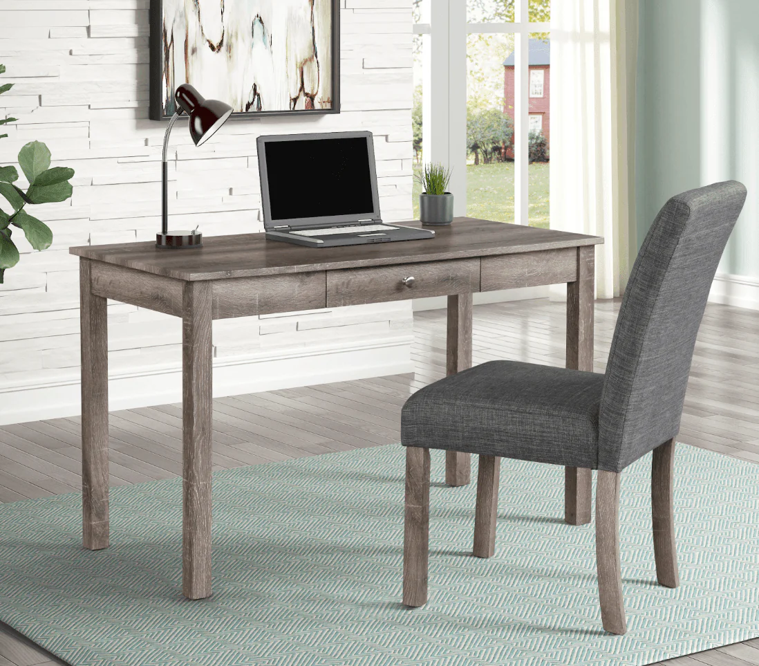 Wren Writing Brown With Drawer Desk & Chair Set - Image 1
