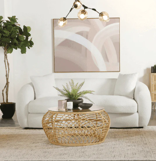 Isabella Upholstered Tight Back Sofa White - Image 1