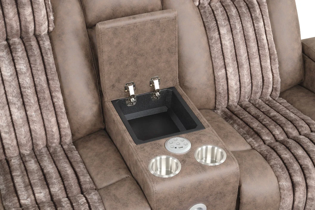 Lita Brown Power 3-Piece Reclining Set - Image 3
