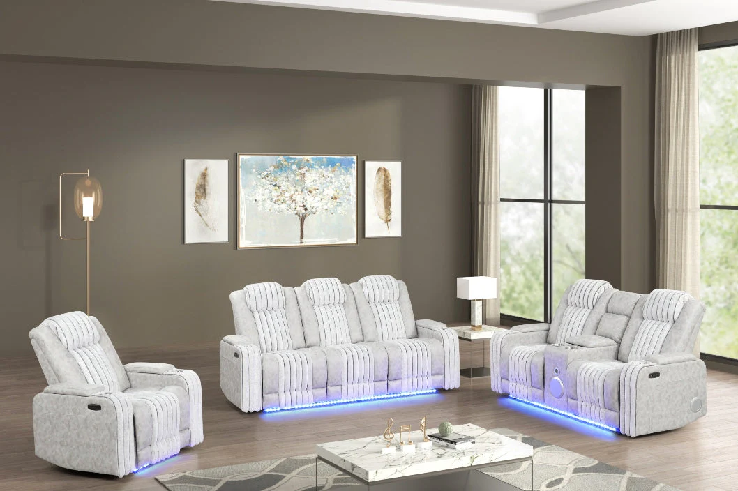 Lita Gray Power 3-Piece Reclining Set - Image 1
