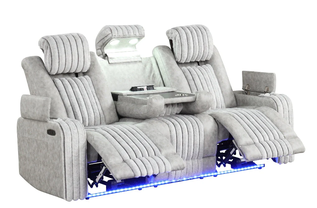 Lita Gray Power 3-Piece Reclining Set - Image 3