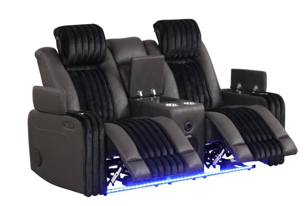 Lita Black Power 3-Piece Reclining Set - Image 3
