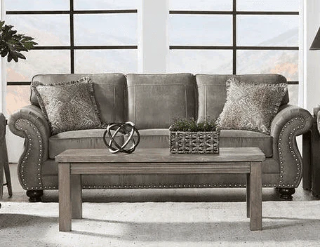 Goliath Mica Gray Fabric Upholstered Sofa - Image 1