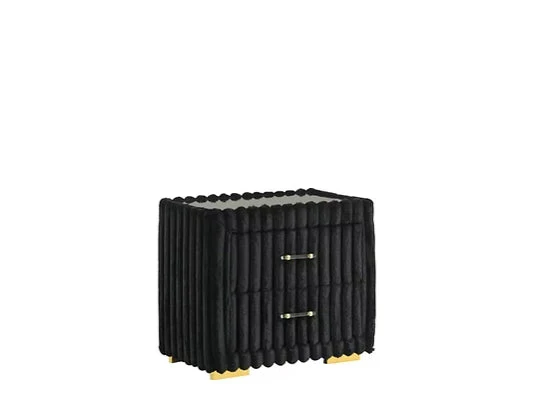 Atlam Henley Black Nightstand - Image 1