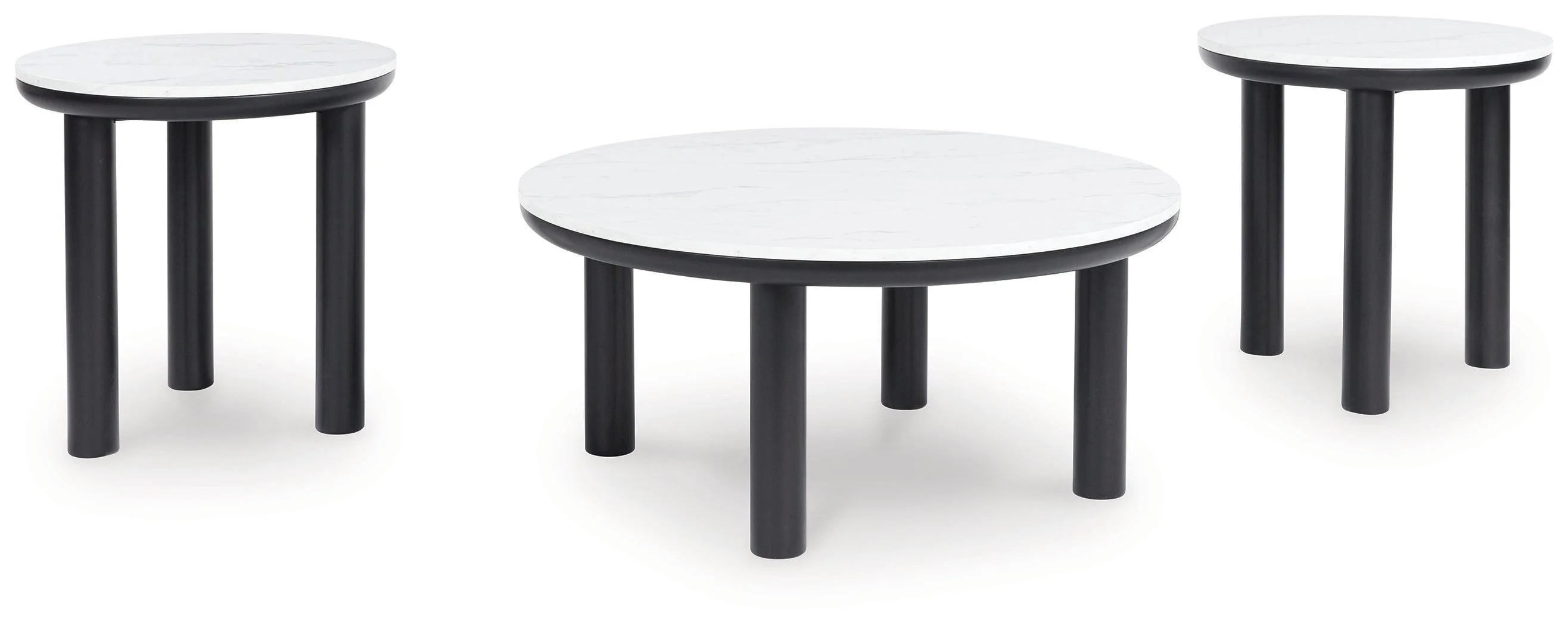 Xandrum Black/White Table (Set of 3) - Image 2