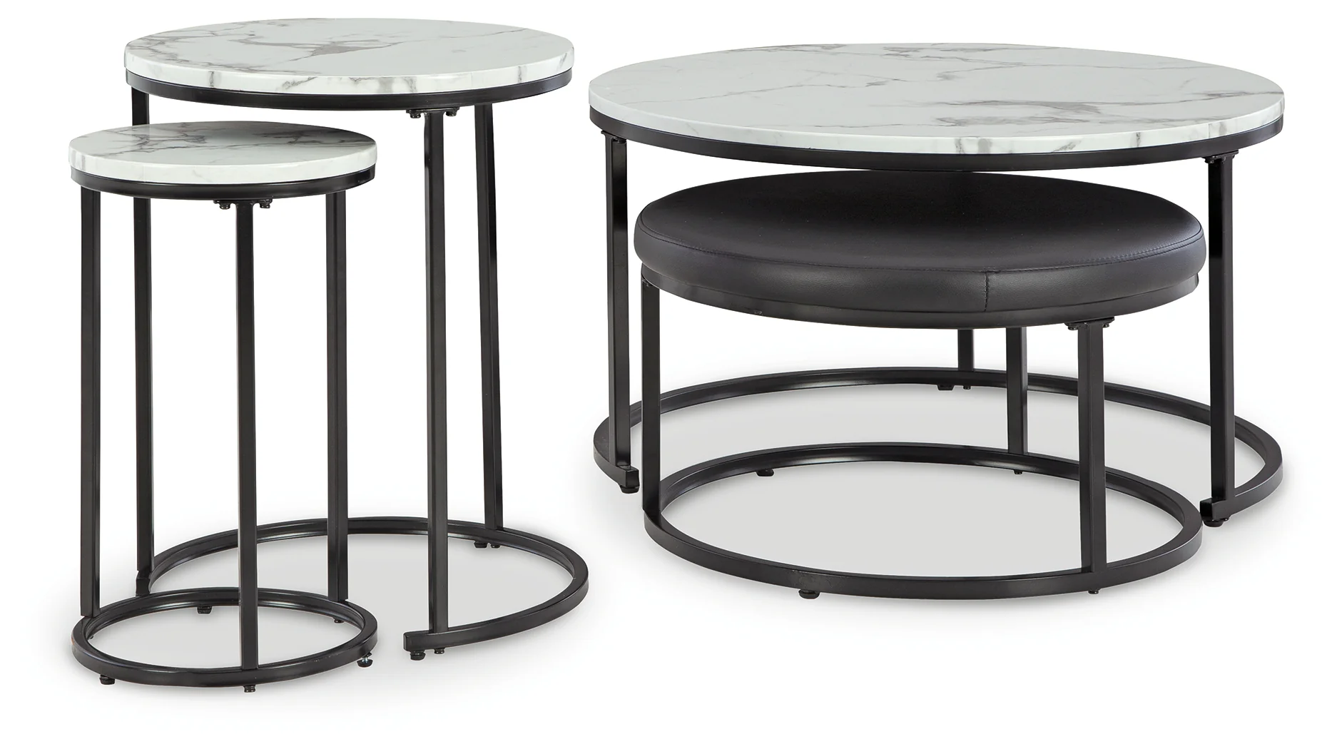 Jusmour Black/White Table (Set of 4) - Image 2