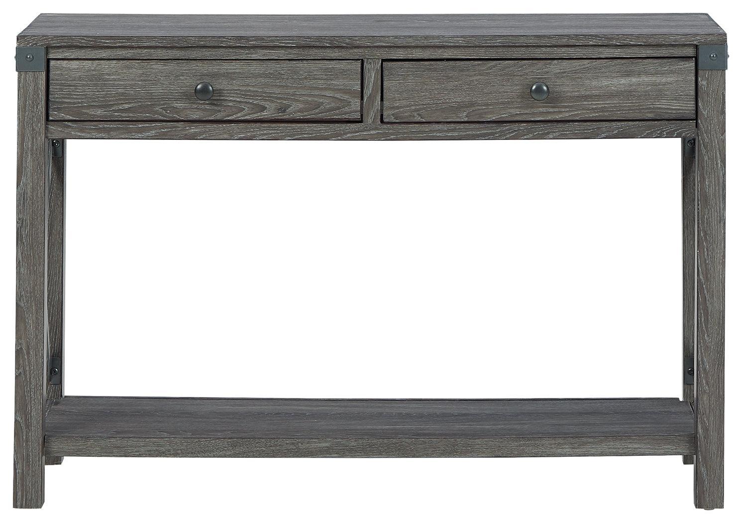 Freedan Grayish Brown Sofa Console Table - Image 3