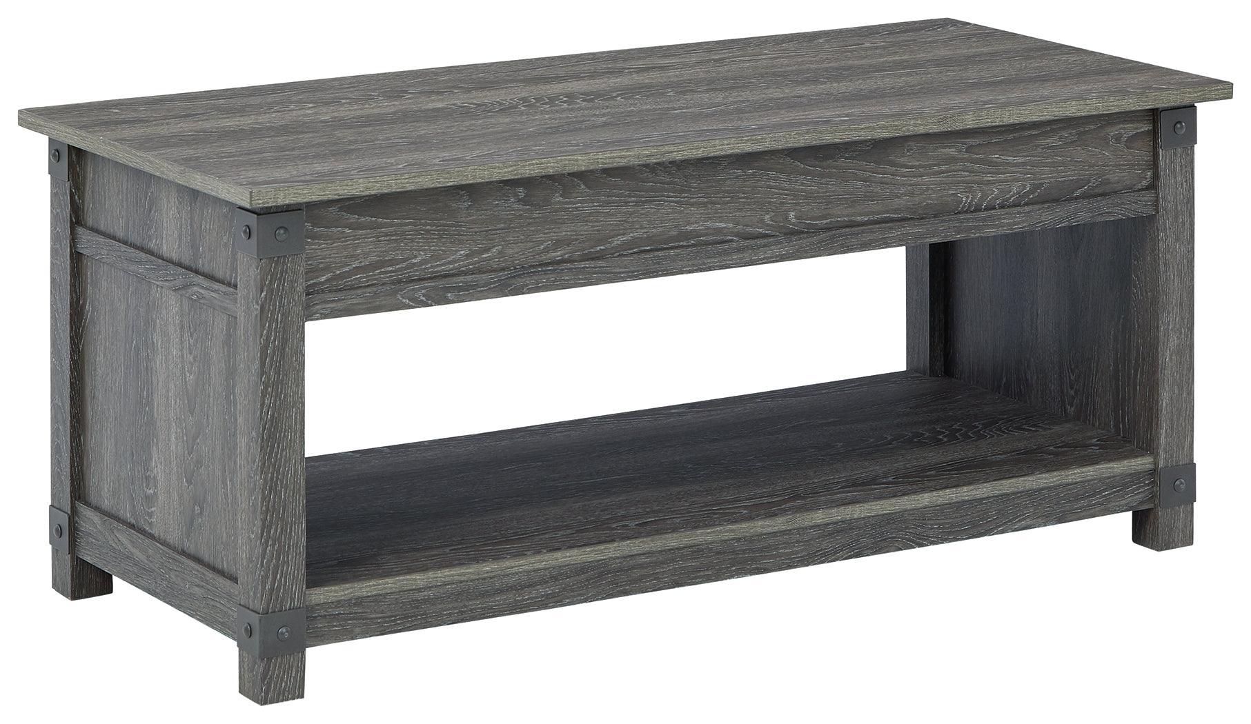 Freedan Grayish Brown Lift-top Coffee Table - Image 2