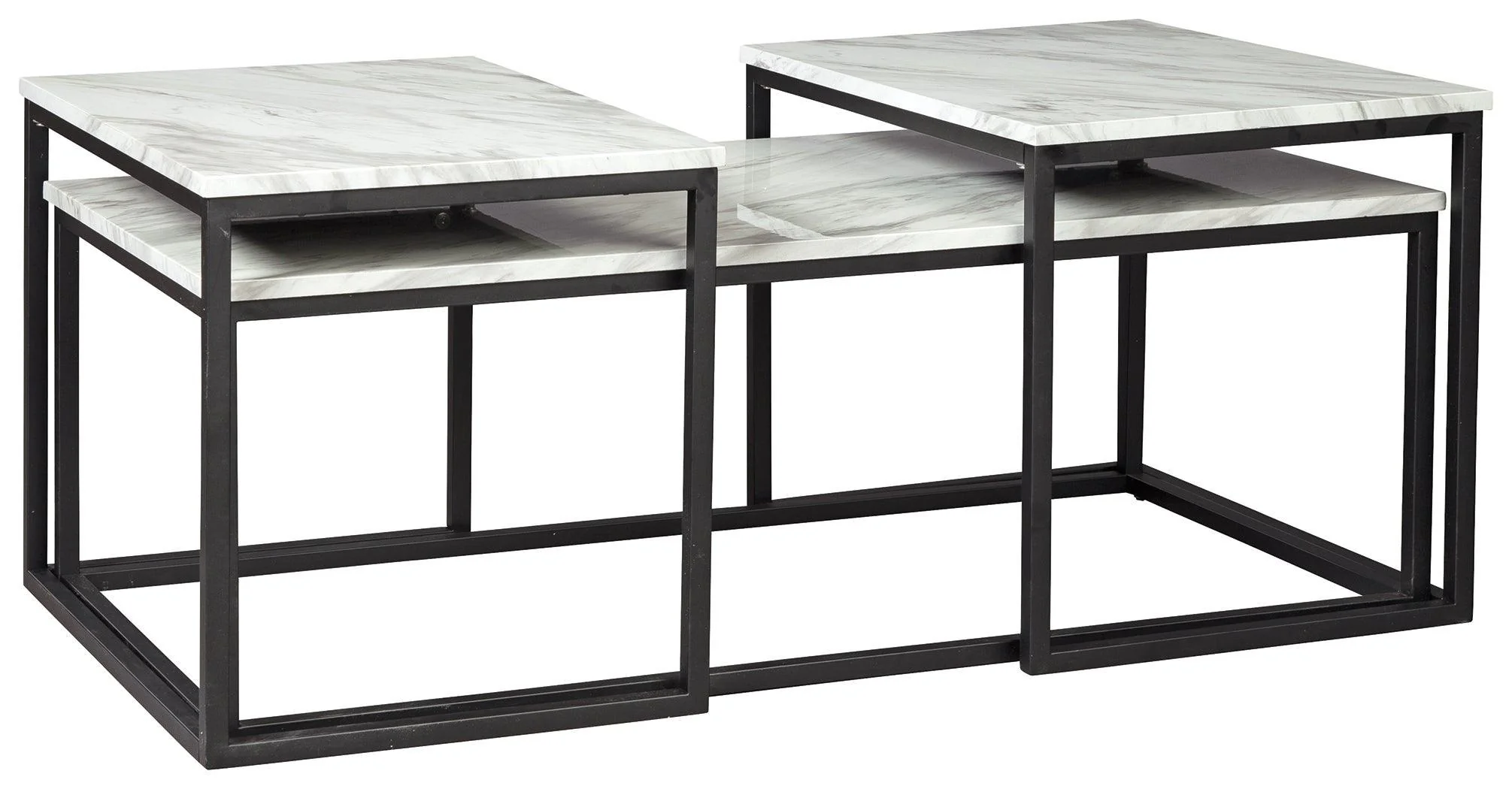 Donnesta Gray Black Table (Set of 3) - Image 3