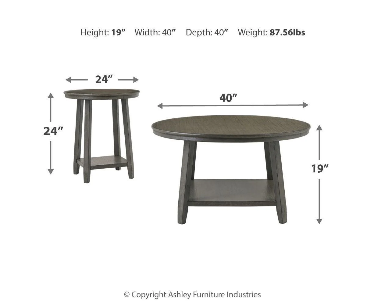 Caitbrook Gray Table (Set of 3) - Image 3