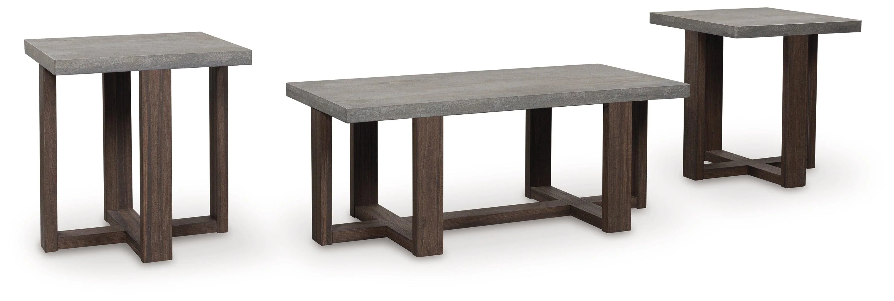 Dynnford Gray/Brown Table (Set of 3) - Image 2