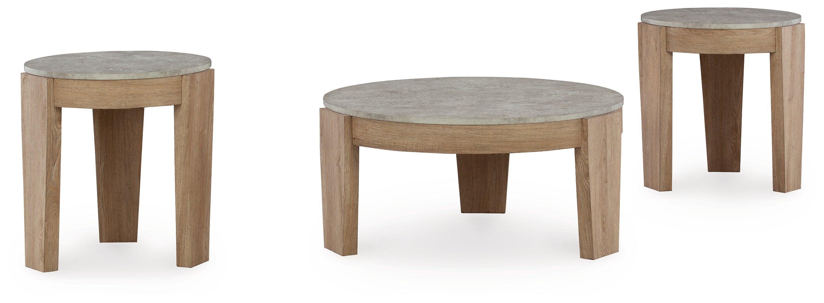 Guystone Light Brown Table (Set of 3) - Image 2