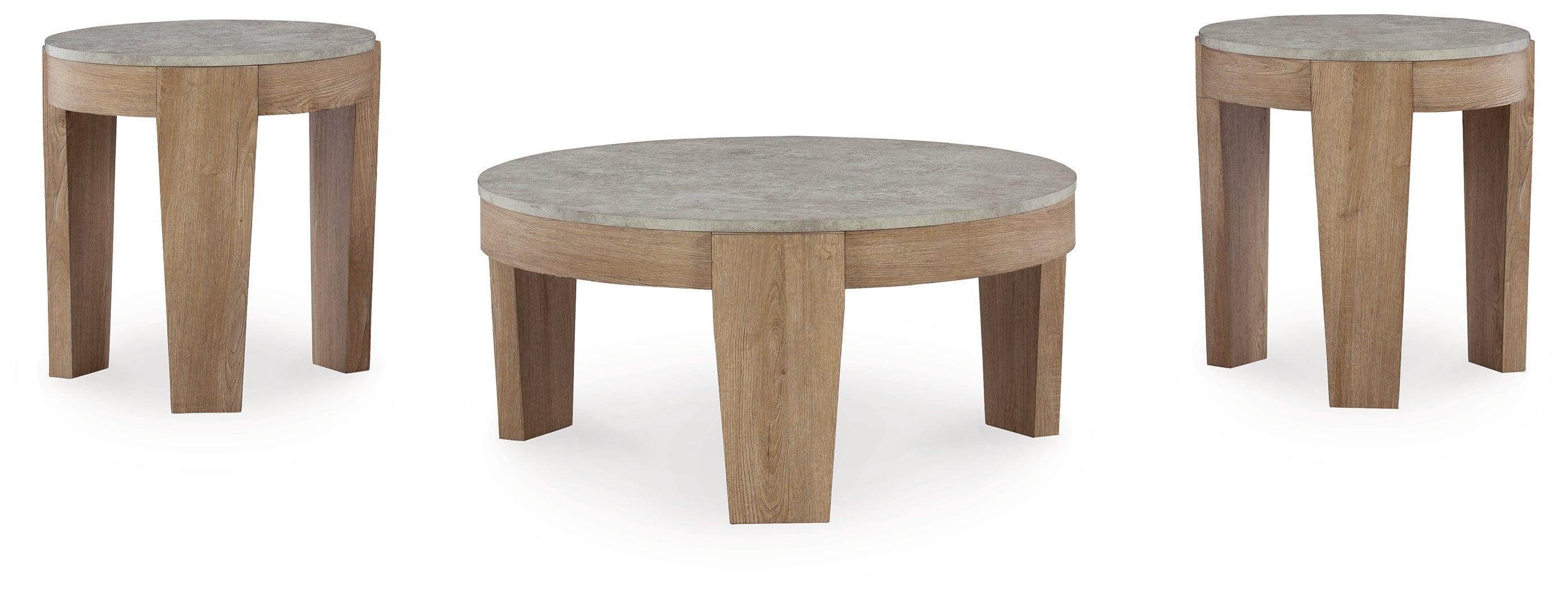 Guystone Light Brown Table (Set of 3) - Image 3