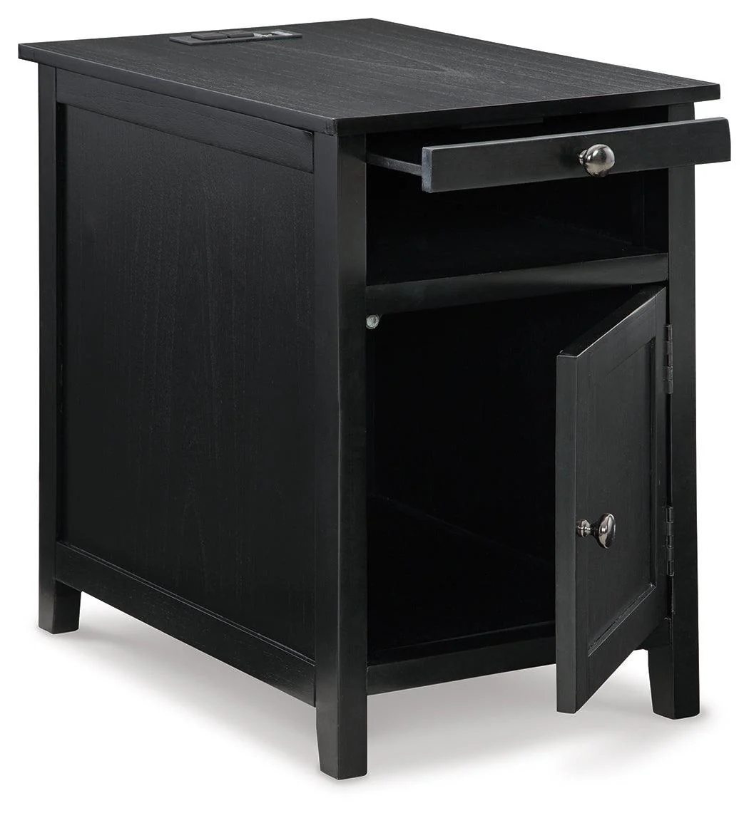 Treytown Black Chairside End Table - Image 3