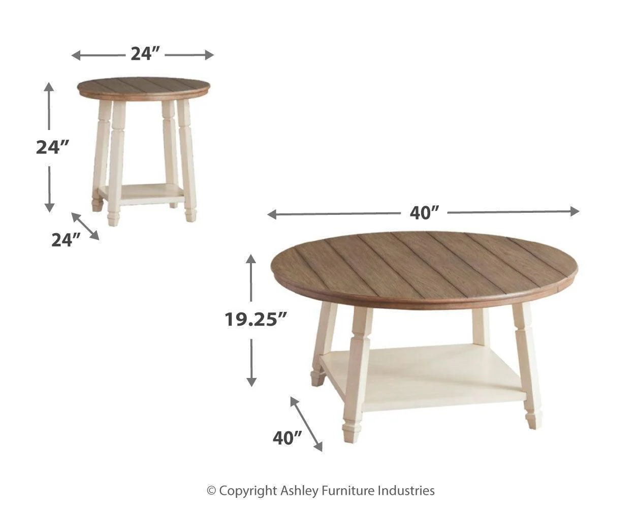 Bolanbrook Two-Tone Table (Set of 3) - Image 3