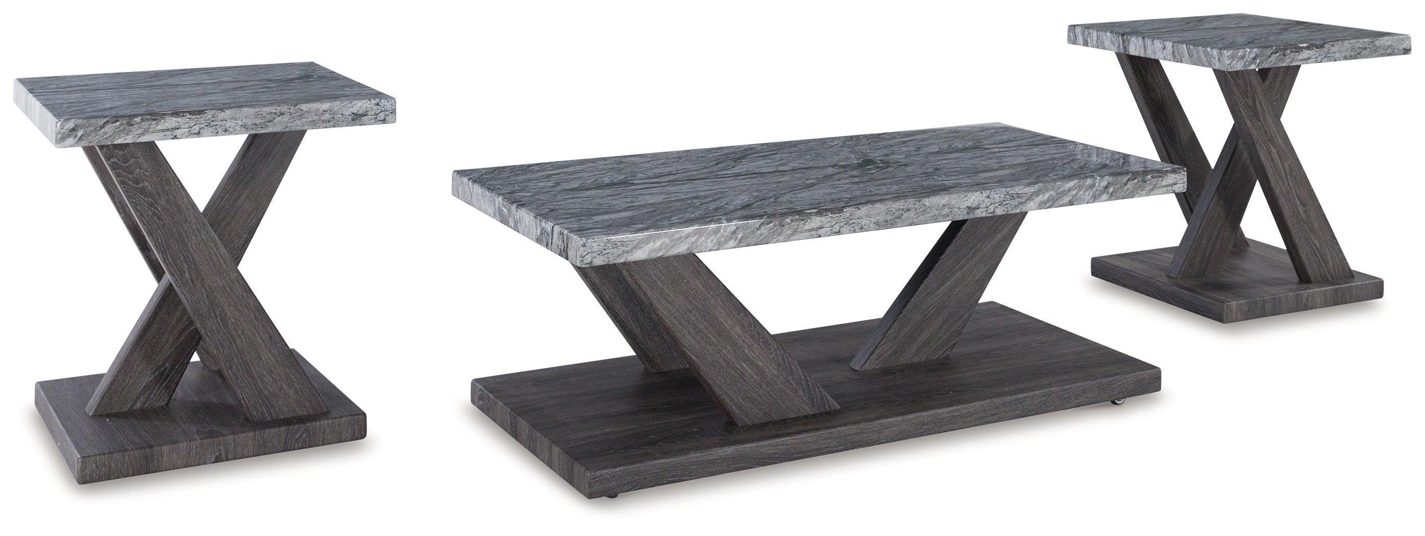 Bensonale Brown Gray Table (Set of 3) - Image 2
