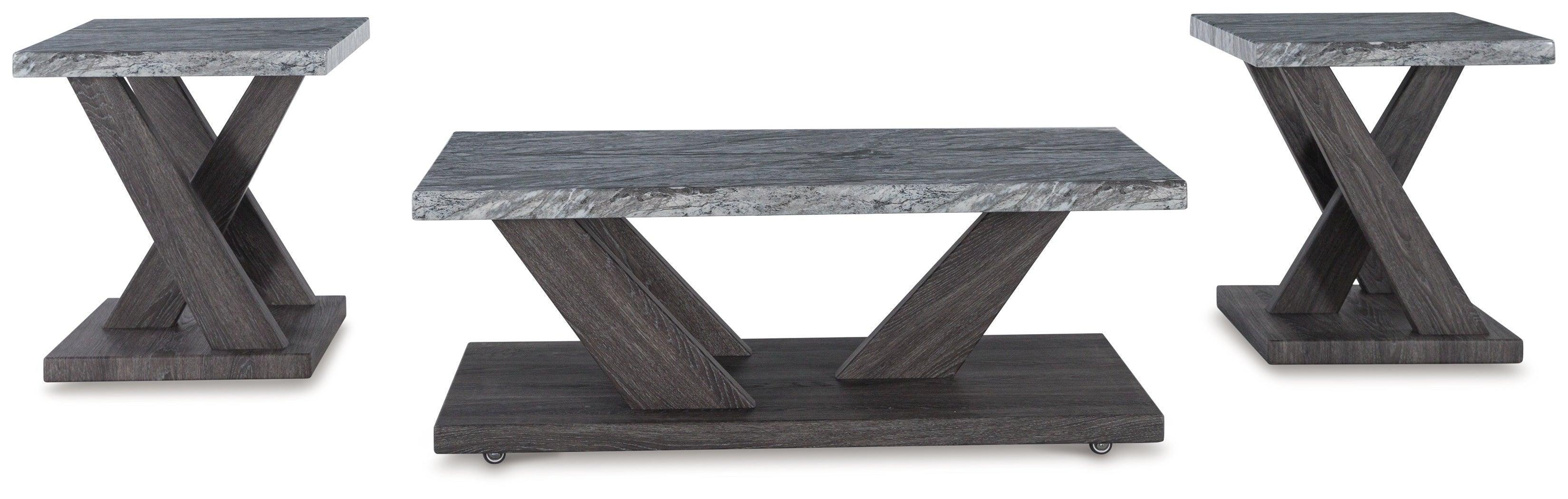 Bensonale Brown Gray Table (Set of 3) - Image 3