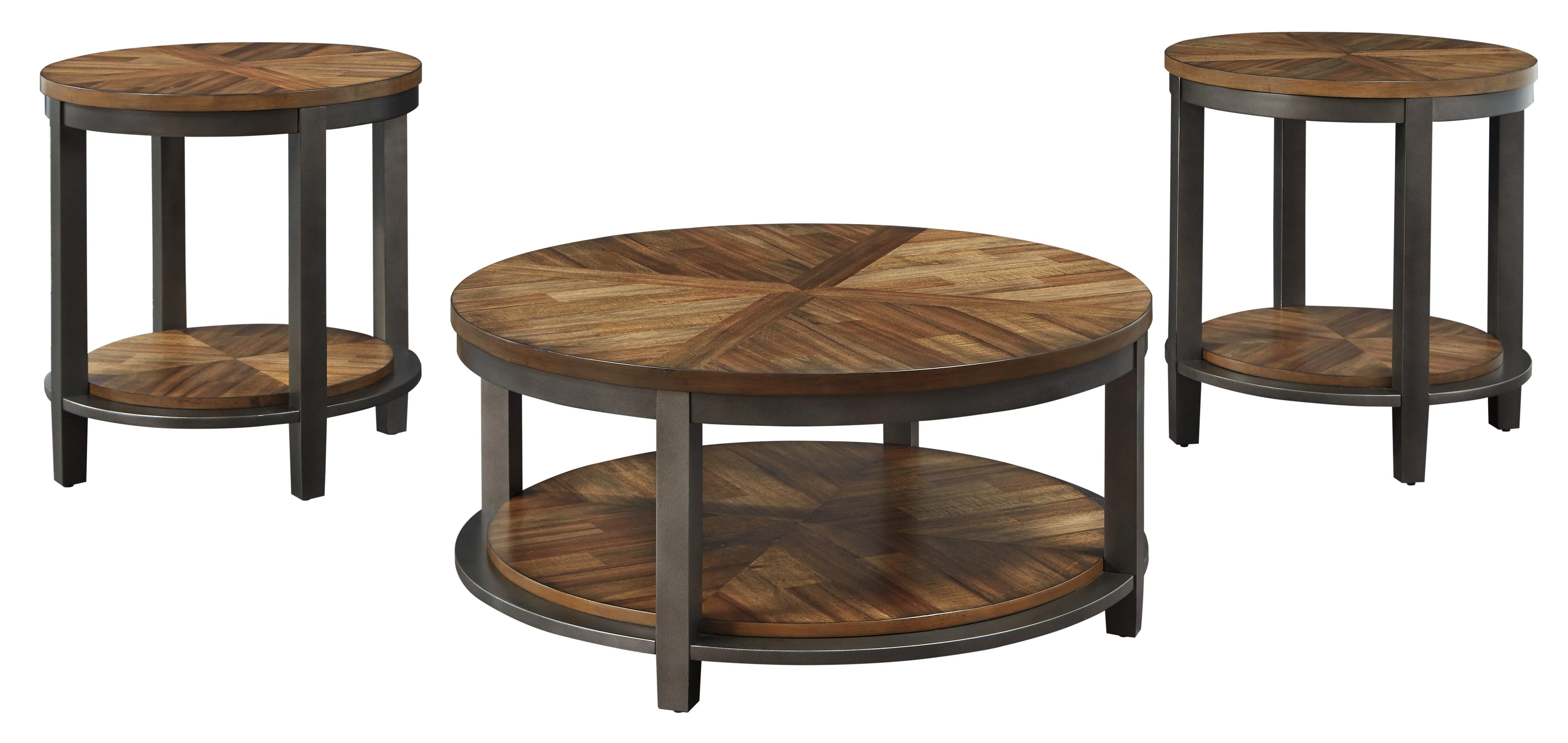 Roybeck Light Brown Bronze Table (Set of 3) - Image 2