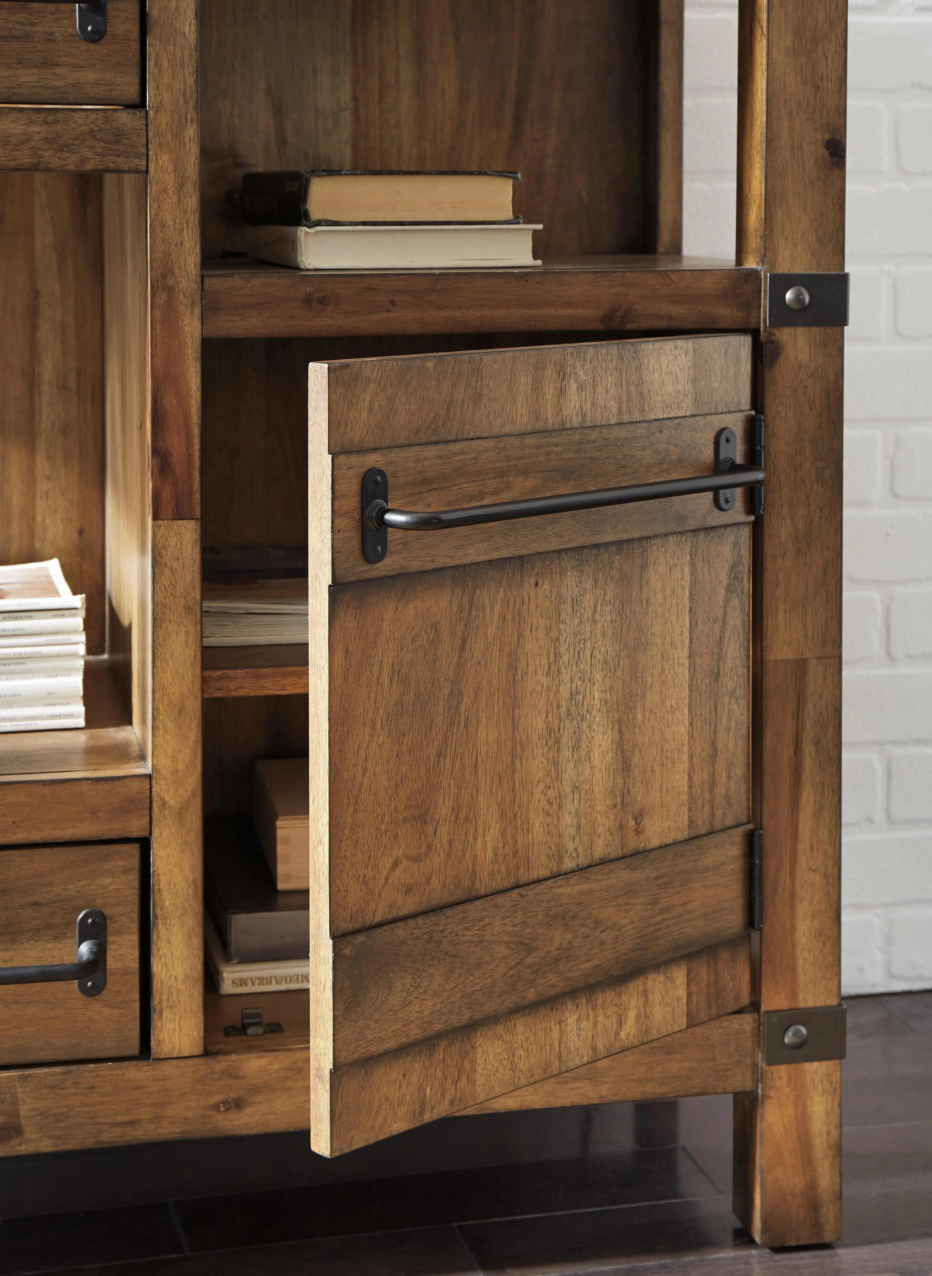 Roybeck Light Brown Bronze Accent Cabinet - Image 3